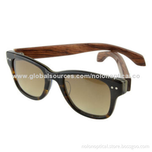 Real Wooden Bamboo Sunglasses for Women, Wood - Tortoise